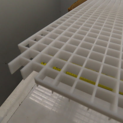 ALP45 24 White Plastic Eggcrate Styrene Louver 23-3/4" x 47-3/4" x 1/2" Lot Of 7