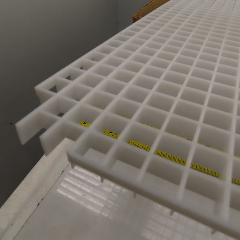 ALP45 24 White Plastic Eggcrate Styrene Louver 23-3/4" x 47-3/4" x 1/2" Lot Of 7