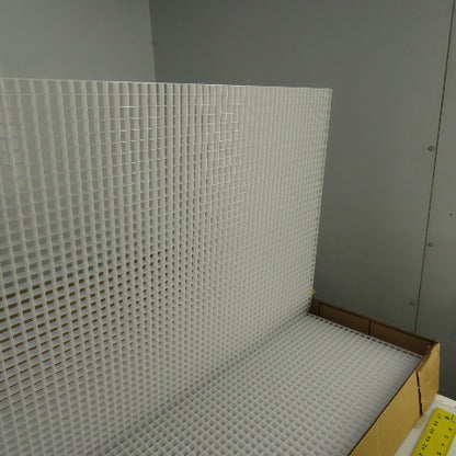 ALP45 24 White Plastic Eggcrate Styrene Louver 23-3/4" x 47-3/4" x 1/2" Lot Of 7