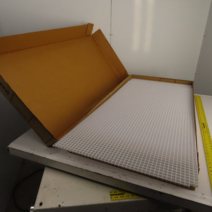 ALP45 24 White Plastic Eggcrate Styrene Louver 23-3/4" x 47-3/4" x 1/2" Lot Of 7
