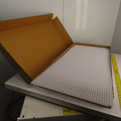 ALP45 24 White Plastic Eggcrate Styrene Louver 23-3/4" x 47-3/4" x 1/2" Lot Of 7