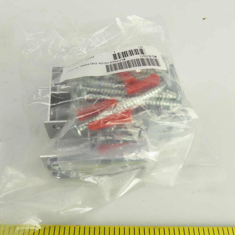 ASI Accurate Partitions 40-8515011 3 Pack H/Con End Panel To Wall Hardware