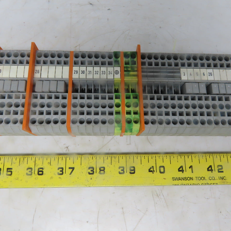 Wago <-- 280 & 281 Din Rail Terminal Block Strip Assembly 101 Blocks