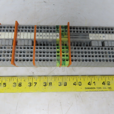 Wago <-- 280 & 281 Din Rail Terminal Block Strip Assembly 101 Blocks