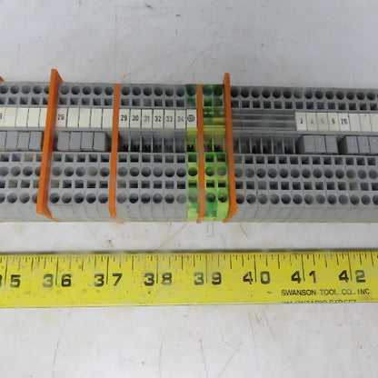 Wago <-- 280 & 281 Din Rail Terminal Block Strip Assembly 101 Blocks