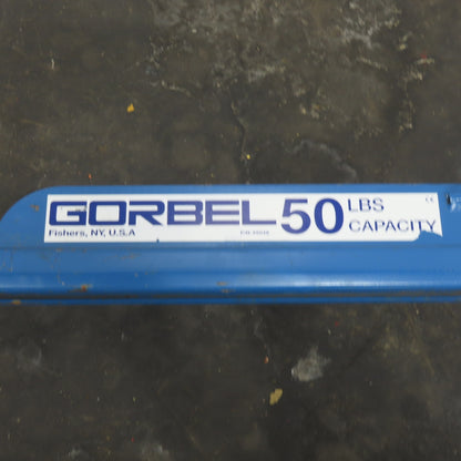 Gorbel 594278 8' Travel Post Mount Tool Balancer Over Arm Jib Crane 50Lbs.