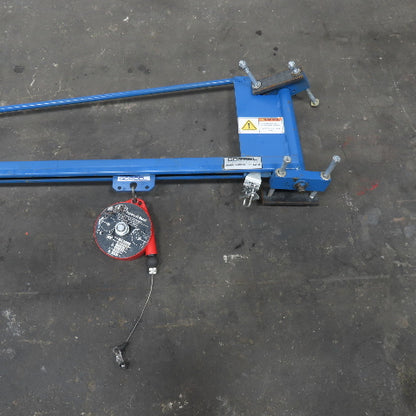 Gorbel 594278 8' Travel Post Mount Tool Balancer Over Arm Jib Crane 50Lbs.
