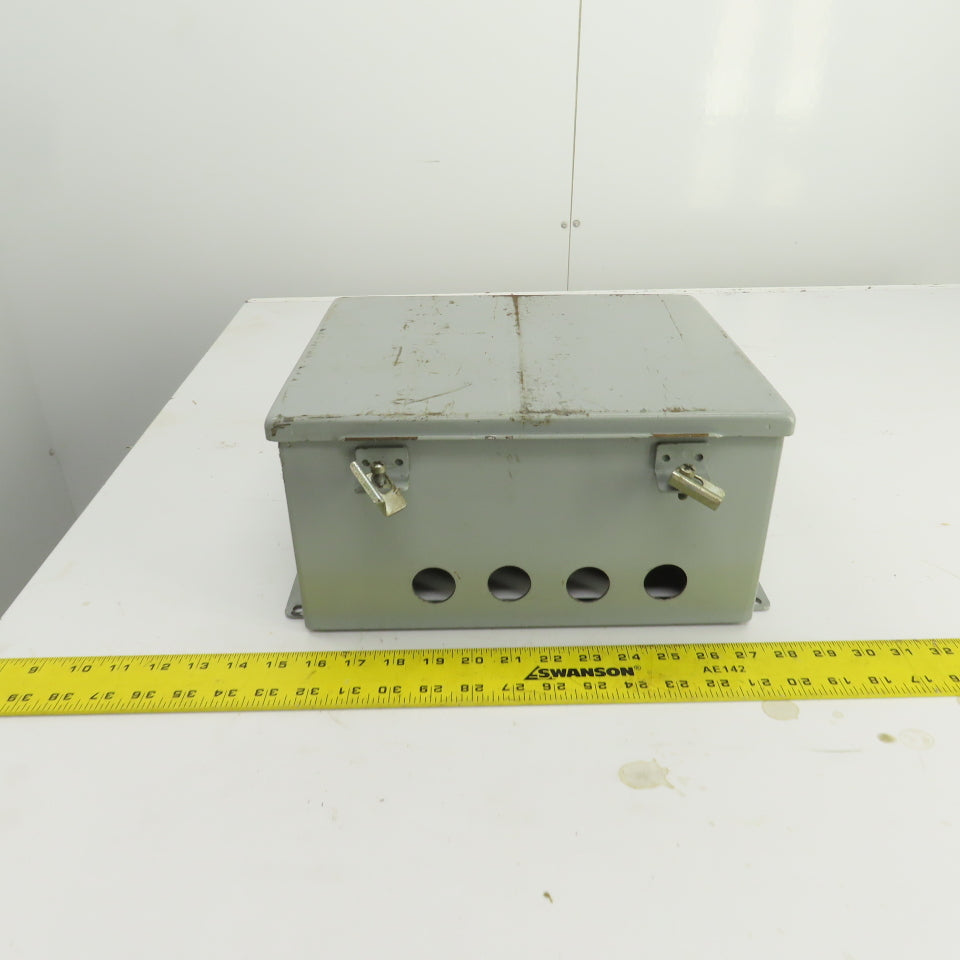 12" x 10" x 6" Steel Electrical Enclosure W/Backplate & Hinged Door