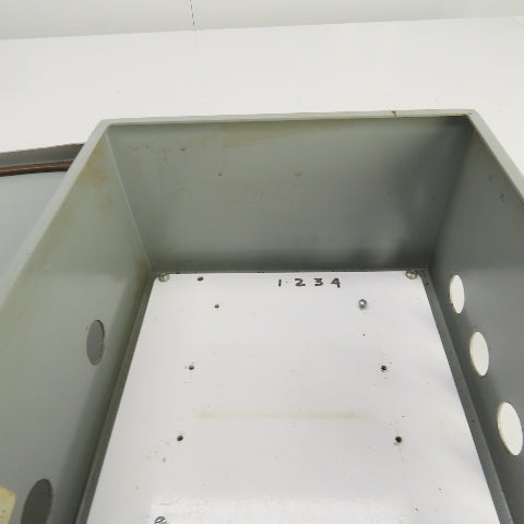 12" x 10" x 6" Steel Electrical Enclosure W/Backplate & Hinged Door