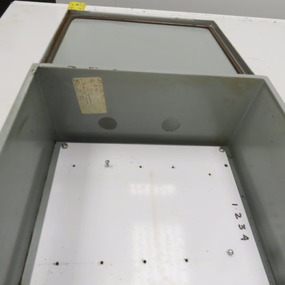 12" x 10" x 6" Steel Electrical Enclosure W/Backplate & Hinged Door