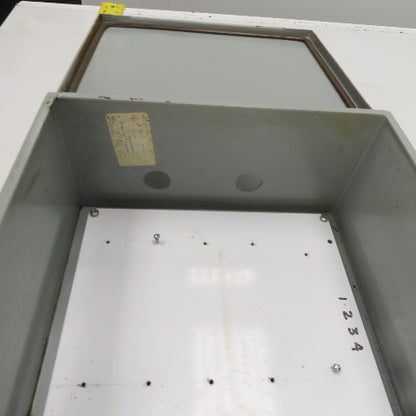 12" x 10" x 6" Steel Electrical Enclosure W/Backplate & Hinged Door