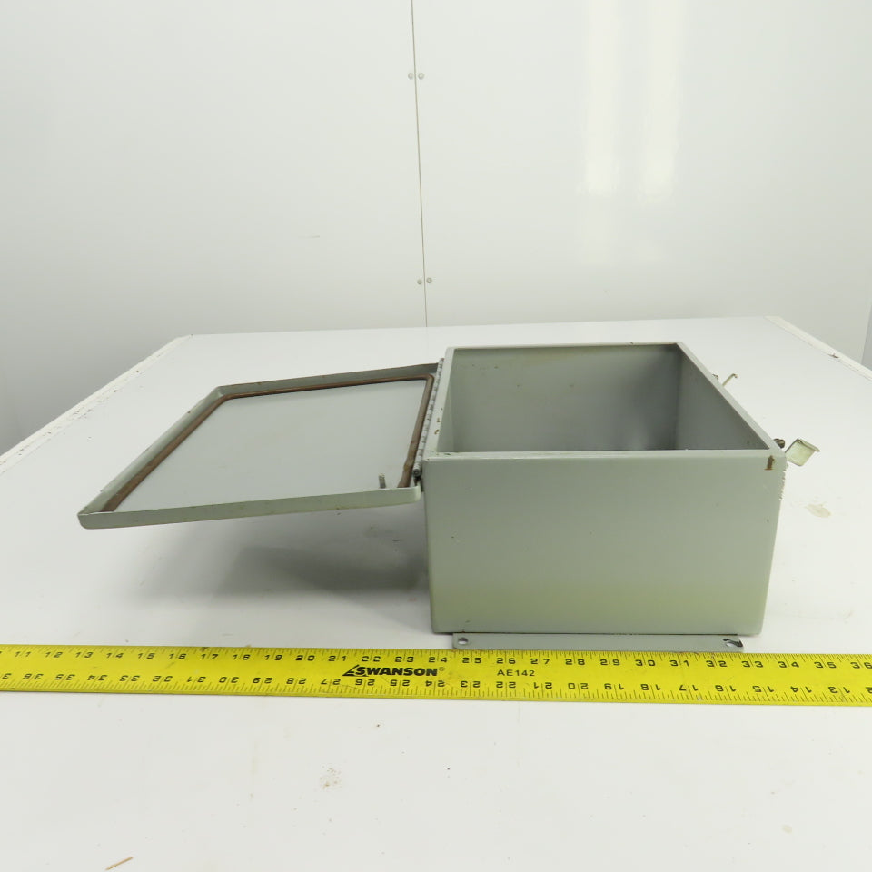 12" x 10" x 6" Steel Electrical Enclosure W/Backplate & Hinged Door