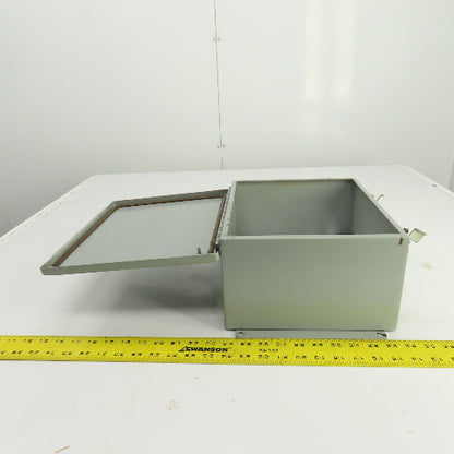12" x 10" x 6" Steel Electrical Enclosure W/Backplate & Hinged Door