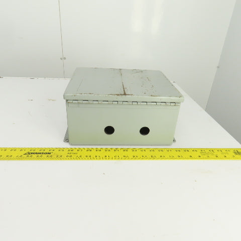 12" x 10" x 6" Steel Electrical Enclosure W/Backplate & Hinged Door
