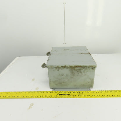 12" x 10" x 6" Steel Electrical Enclosure W/Backplate & Hinged Door
