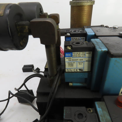 MAC 82A-EA-000-TM-DAAP-1DA 8-Valve Pneumatic Solenoid Valve Manifold Bank 120VAC