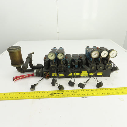 MAC 82A-EA-000-TM-DAAP-1DA 8-Valve Pneumatic Solenoid Valve Manifold Bank 120VAC