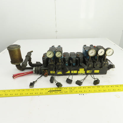 MAC 82A-EA-000-TM-DAAP-1DA 8-Valve Pneumatic Solenoid Valve Manifold Bank 120VAC