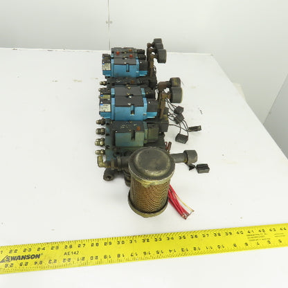 MAC 82A-EA-000-TM-DAAP-1DA 8-Valve Pneumatic Solenoid Valve Manifold Bank 120VAC