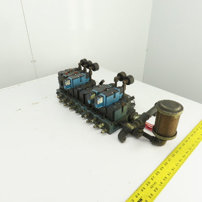MAC 82A-EA-000-TM-DAAP-1DA 8-Valve Pneumatic Solenoid Valve Manifold Bank 120VAC