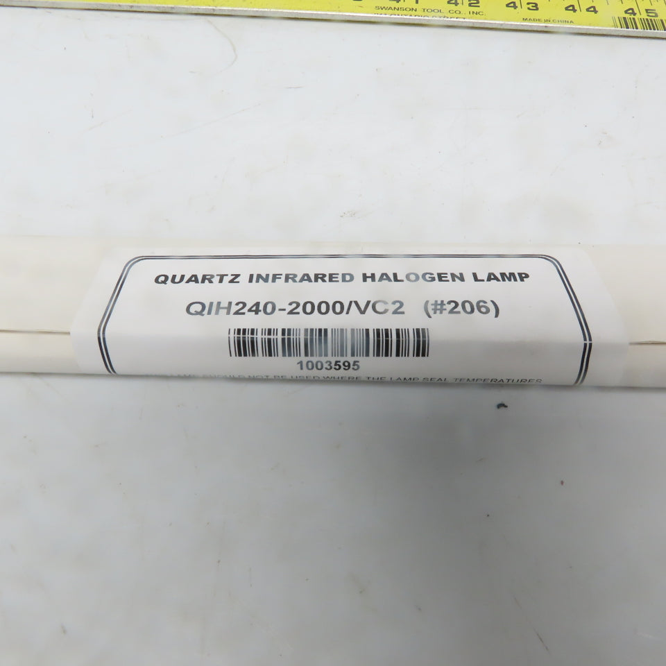 USHIO 1003595 QIH240-2000/VC2 Quartz Inferred Halogen Lamp 240V 2000W