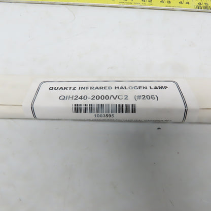 USHIO 1003595 QIH240-2000/VC2 Quartz Inferred Halogen Lamp 240V 2000W