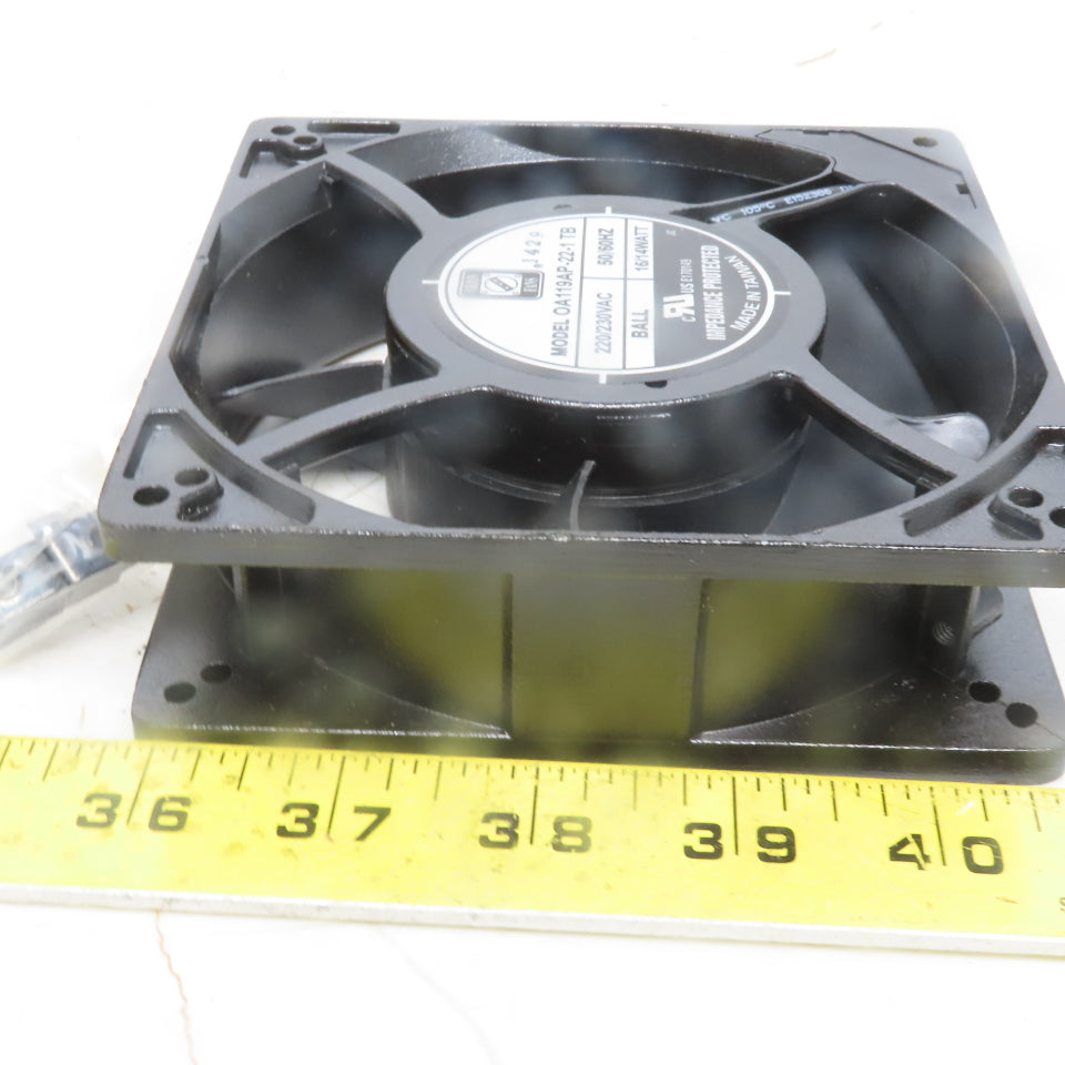 Orion Fans OA119AP-22-1 TB AC Fan 120 x 120 x 38mm 230VAC 15W 3000 RPM 16/14W