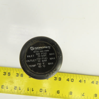 Norgren R72G-3AK-RMN Pneumatic Air Regulator 300PSI Max In 150PSIG Out 3/8" NPT