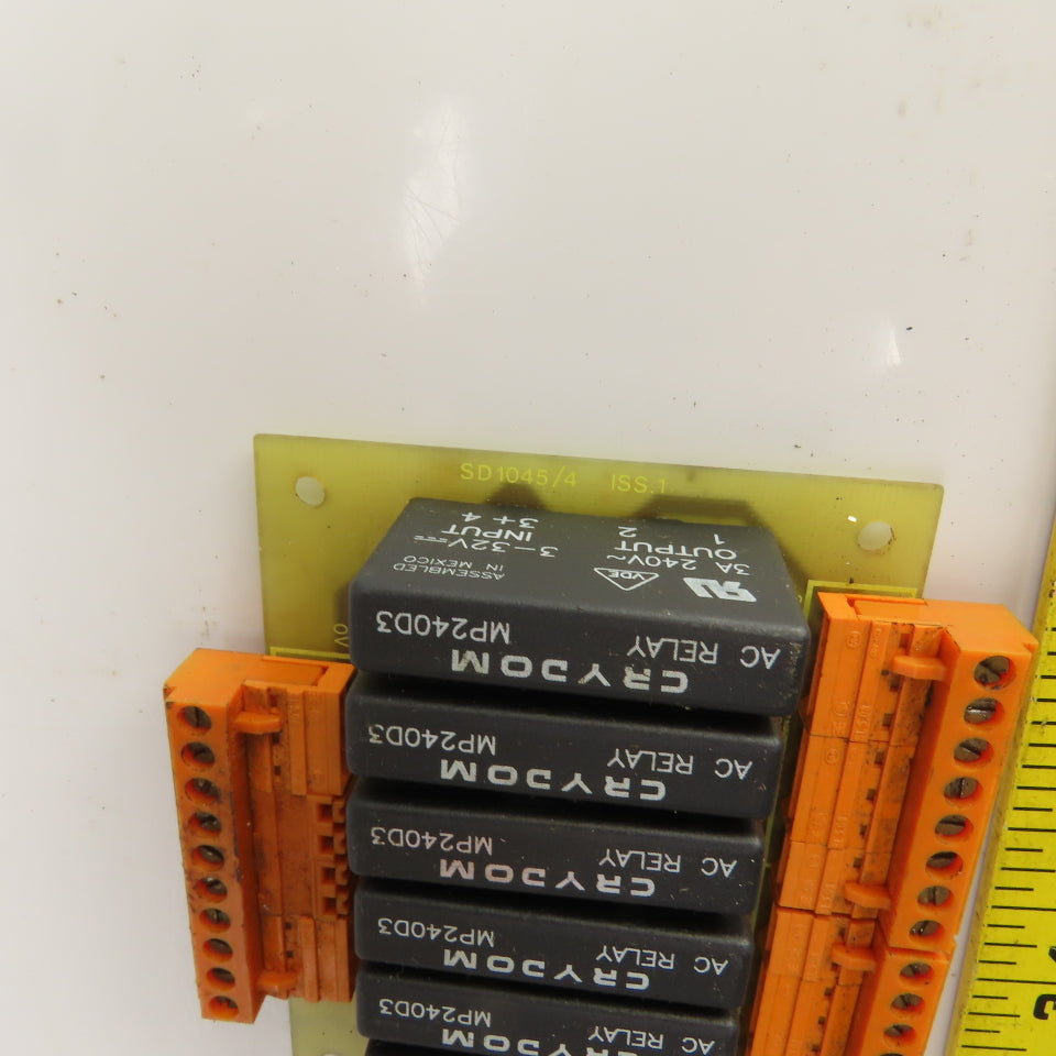 SD 1045/1 ISS.1 Circuit Board SD 1045/4 W/ (8) Crydom AC Relays MP240D3