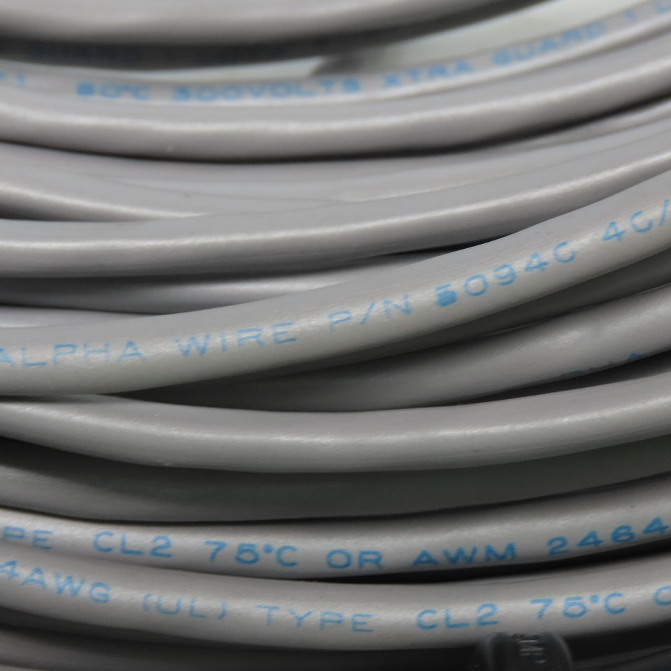 4c/24AWG Cable Connector Wire Assembly W/AMP 20644-1 & 205838-1 Ends 100'