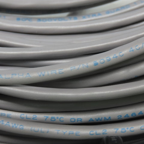 4c/24AWG Cable Connector Wire Assembly W/AMP 20644-1 & 205838-1 Ends 100'