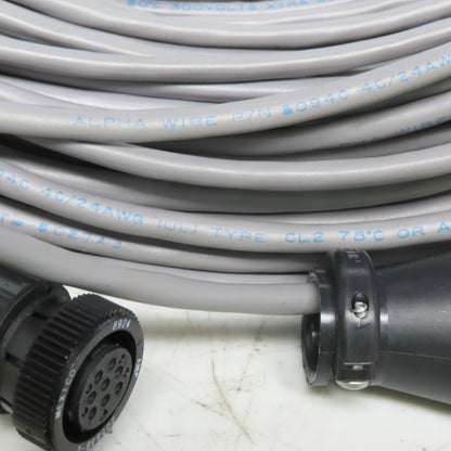 4c/24AWG Cable Connector Wire Assembly W/AMP 20644-1 & 205838-1 Ends 100'