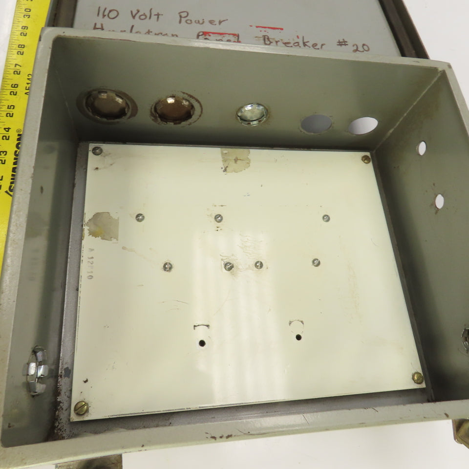 Hoffman 12" x 10" x 5" Steel Electrical Enclosure W/Backplate & Hinged Door