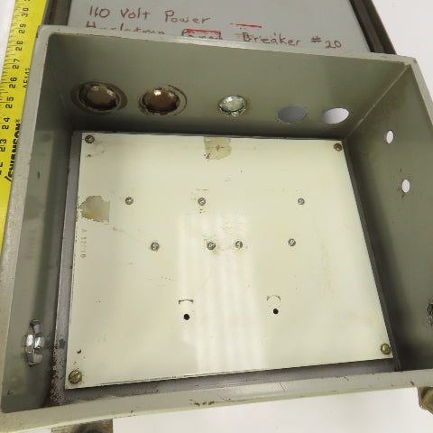 Hoffman 12" x 10" x 5" Steel Electrical Enclosure W/Backplate & Hinged Door