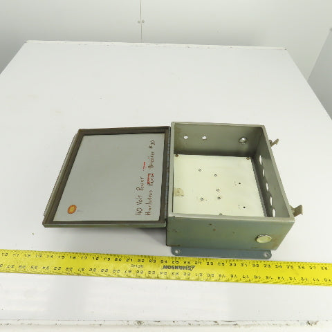 Hoffman 12" x 10" x 5" Steel Electrical Enclosure W/Backplate & Hinged Door