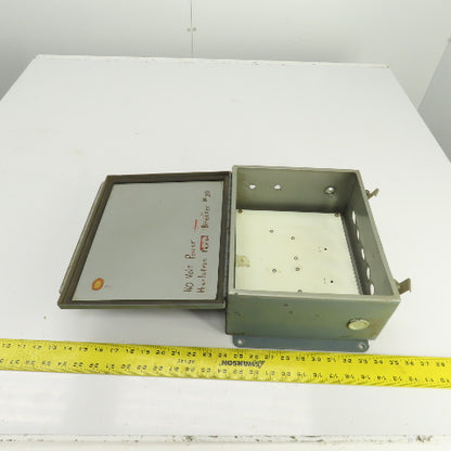 Hoffman 12" x 10" x 5" Steel Electrical Enclosure W/Backplate & Hinged Door