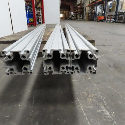 3-1/2x3-1/2x10' Smooth Aluminum T-Slotted Extrusion Profile 80/20 Style Lot of 3