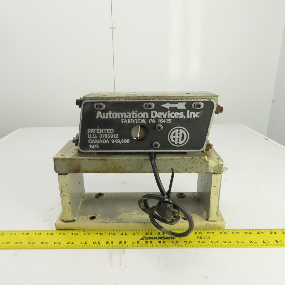 Automation Devices Vibratory Inline Feeder Base 120V 1PH Model T-18 St ...