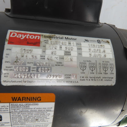 Ohio Gear U2133MC56 10-B Ratio 1/4HP Gear Reducer 172.5RPM Output 115/230V 1PH