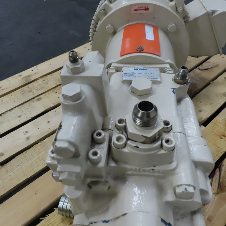 Vickers PVH57QICRAF1S10 PV010 A2R SS3S 25Hp Two Stage Hydraulic Piston Pump 3Ph