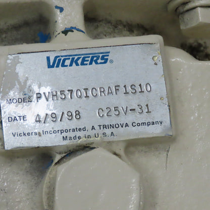 Vickers PVH57QICRAF1S10 PV010 A2R SS3S 25Hp Two Stage Hydraulic Piston Pump 3Ph