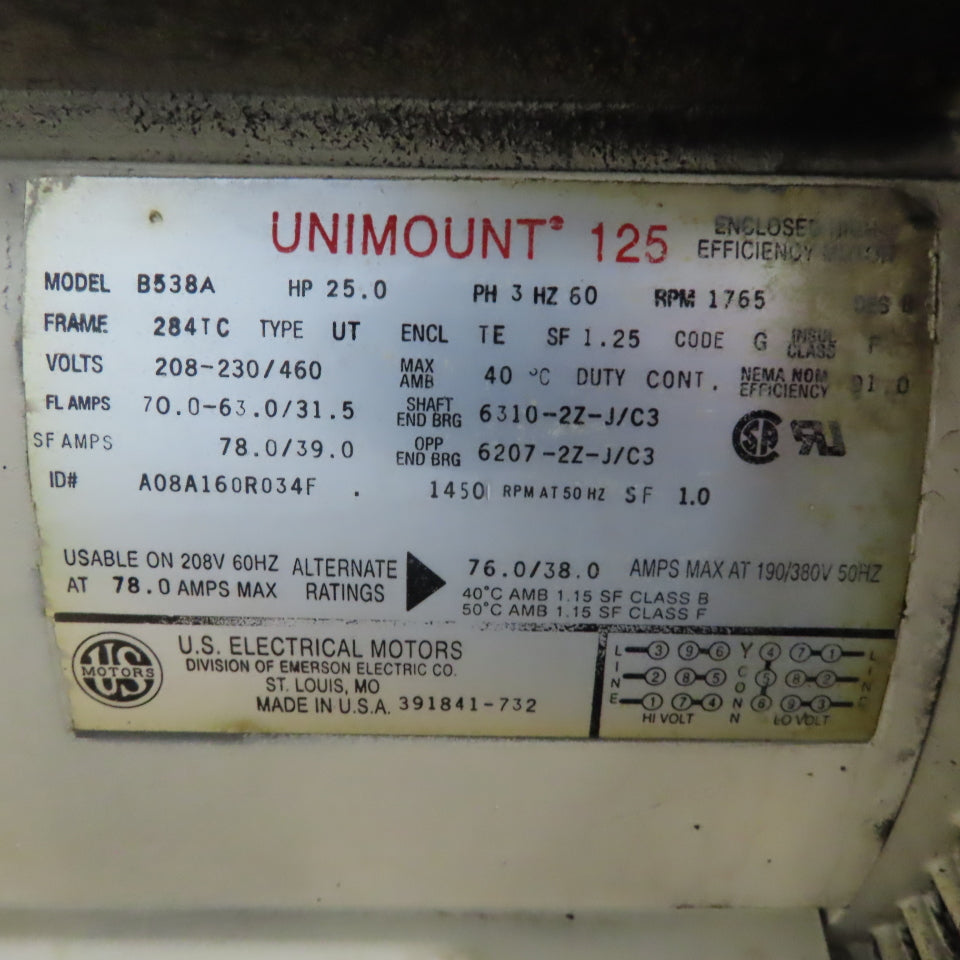 Vickers PVH57QICRAF1S10 PV010 A2R SS3S 25Hp Two Stage Hydraulic Piston Pump 3Ph