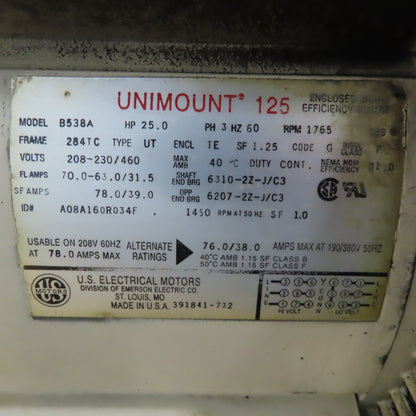 Vickers PVH57QICRAF1S10 PV010 A2R SS3S 25Hp Two Stage Hydraulic Piston Pump 3Ph
