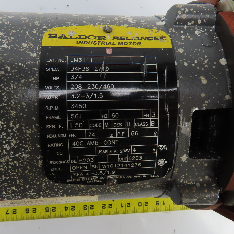 Worthington 3/4HP Centrifugal End Suction Pump 208-230/460V 3PH 3450RPM