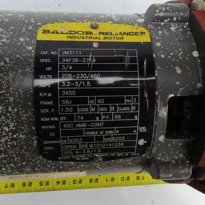 Worthington 3/4HP Centrifugal End Suction Pump 208-230/460V 3PH 3450RPM