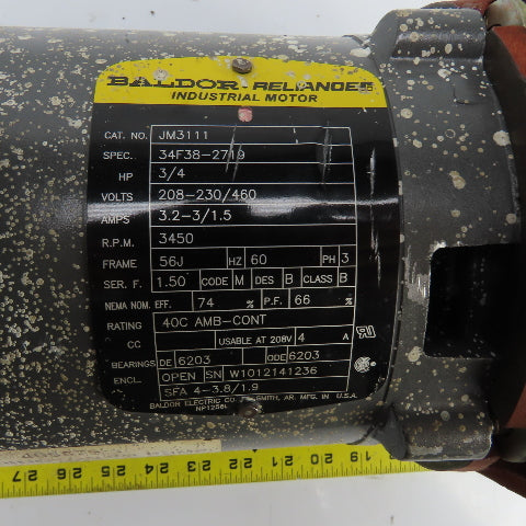 Worthington 3/4HP Centrifugal End Suction Pump 208-230/460V 3PH 3450RPM