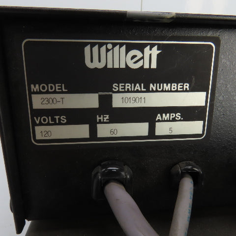 Willett 2300-T Controller For Pressure Sensitive Labeler 120V 60HZ 5A