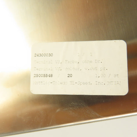 Mettler Toledo ISA96BUS Hi-Speed 9-1/2" Checkweigher Scale Display Control Panel