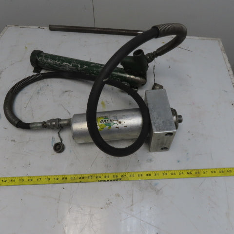 Greenlee 777 One Shot Hydraulic Conduit Bender Ram & Manual Pump Assembly