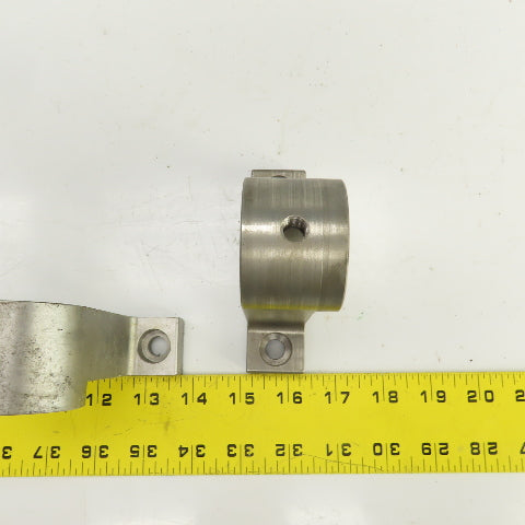 25mm Smooth Bore Pillow Block Shaft End Support M10-1.5 Set Screw Lot Of 2